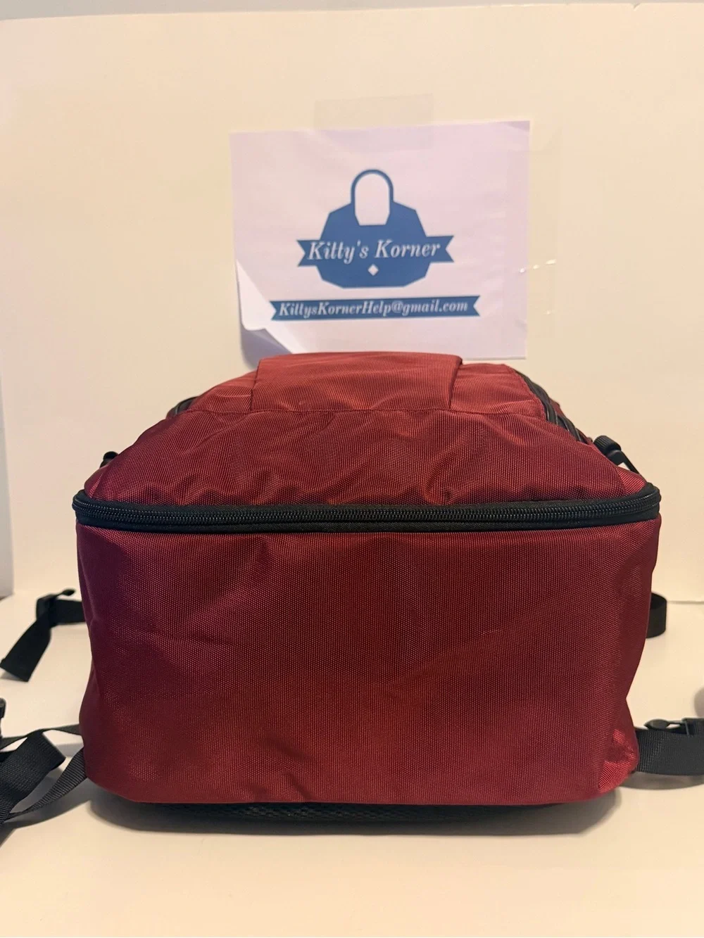 NWOT EcoHub Unisex Travel Backpack-Red/Burgundy Color